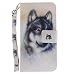 Produktbild Samsung Galaxy S7 Hülle, Chreey [Lustige Tier] Serie Bookstyle PU Leder Flip Case Handy Schutzhülle Brieftasche Etui Schutz Tasche Cover mit Ständer Kartenfächer [Wolf]
