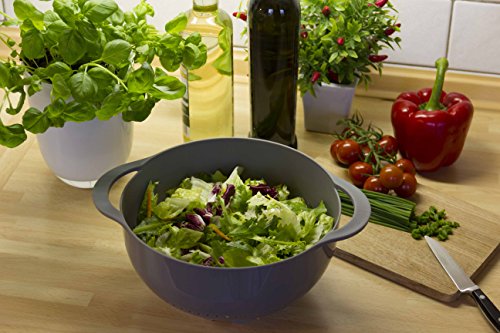 Oxid7 Schüssel-Set Rund | Küchen-Sieb | Rührschüssel | Salatschüssel | Messbecher (Cup) | Küchenutensilien in Grau - 6