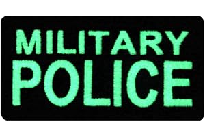 EMBTAO Taktisch Militär Polizei Moral Flicken Bestickter Glühen Im Dunklen Aufnäher mit Haken- und Flauschbänder