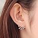 Produktbild Ohrstecker Damen,DOLDOA Ohrring Ohrstecker Earring Blumen Blätter Kristall (Rose Gold - 2)