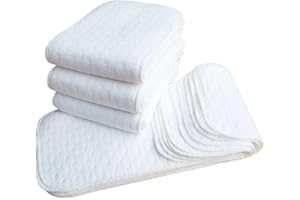 CASILER 20pcs/set Pannolini Per Bambini Riutilizzabili Mutandine Pannolini Di Stoffa a 3 Strati Inserto 100% Lavabile Lavabile Per Bambini Riutilizzabile Pannolino Ecologico Riutilizzabile