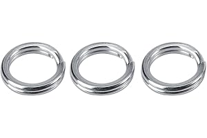 ‎VGEBY Split Ringe Edelstahl Angelgerät Köder Doppel Kreis Split Ring Connector 50/100 stücke