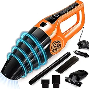 Car Vacuum Cleaner - ANIRUDHA Powerful Portable & High Power 120w 12v Black Car Handheld Vacuum Cleaner for Car and Home Wet and Dry Car Vacuum Cleaner Car Copper Power Feature Material Car Cleaning New Model