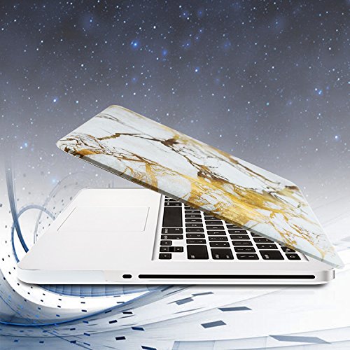FOGEEK MacBook Pro 13 H  lle  Hard Case Print Frosted f  r MacBook Pro 13 Zoll  A1278    Wei   Marmor Muster Rubber Coated Hard Shell Cover Etui Tasch