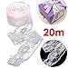 Produktbild JJOnlineStore – Vintage Weiß Spitze Braut Hochzeit Trim Band Art Craft Geschenk Geschenk Wrap Dekoration Party 60 mm/6 cm Zoll, Spitze, weiß, 20 Meter