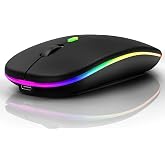 Şarj Edilebilir T&uuml;m Cihazlara Uyumlu Sessiz Hızlı 2,4+5.0 Kablosuz Mouse (Siyah)