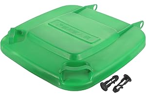 Toddmomy Wheeled Trash Bin - Recycling Curbside Garbage Rubbish Can - Sanitation Waste Bin Lids - Outdoor Plastic