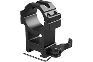 KEENZO 30mm Anello di Montaggio Universale, Rilascio Rapido Adattatore della Ferrovia per 20mm Picatinny, Alto Profilo, Nero