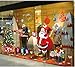 Price comparison product image Ammybeddings Cute Santa Claus Christmas Windows Stickers Red and White Removable DIY Snowflakes Window Decal Home Decor 60 x 900cm (Christmas C)