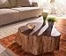 Produktbild Wohnzimmertisch Live-Edge Akazie Braun XL Baumstamm rollbar Couchtisch