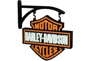 NUTRIG Harley Davidson Wandschild, Harley Davidson Hängeschild, Wanddekoration, Holzhandwerk, Dekoration, Schild for Café, Bar, Spielzimmer, Zuhause