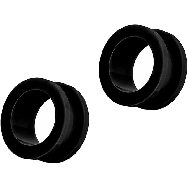 Set 16 Pezzi Tunnel Silicone Per Dilatazione Orecchie - 8 Misure Da 6mm A 20mm, Nero