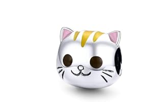 YIRONG JEWELRY Breloque chat porte-bonheur en argent sterling 925 avec motif de patte pour bracelet Pandora (D)