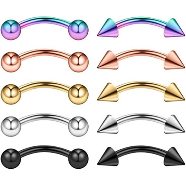 Piercing Arcade Acrylique Noir Boules Sur