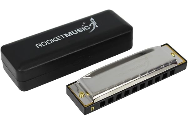 Rocket BH01D Harmonica blues en Ré majeur Argenté