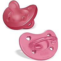 Chicco PhysioForma Ciuccio in Silicone 16-36 Mesi/Bimba, Set di Gommotti Morbidi e Delicati, Nuova Versione, Rosa