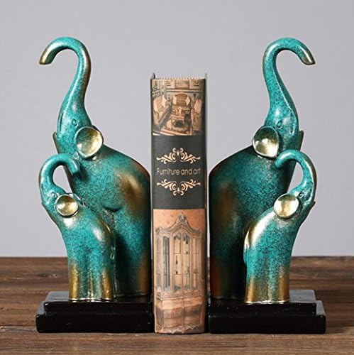 Longless Vintage ornaments Europe and the United States simple auspicious elephant stand bookshelf ornaments resin decorative animals jewelry books and creative gift