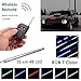 Produktbild WIVION Auto Strobe-Beleuchtungsstreifen-Kit, Knight Night Rider Light Bar 7 Farbe 147 Modi 48 -LED-RGB-LED-Blitzlichtblinker-Beleuchtungsstreifen-Kit 12 V