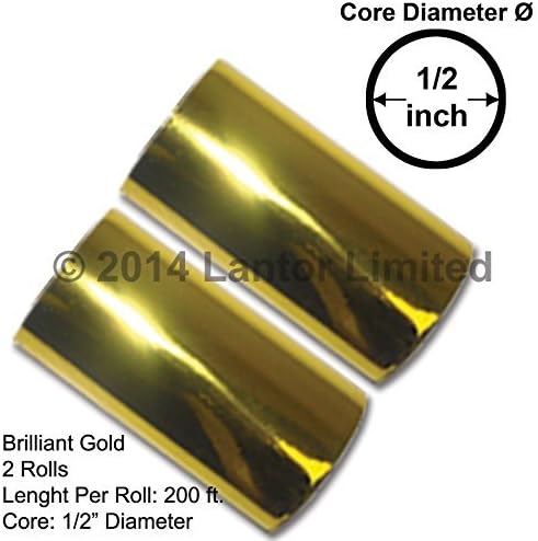 3 inch 400 Ft Hot Foil Stamp 2 x 200 Ft Rolls Gold KINGSLEY HOWARD by CNCShop