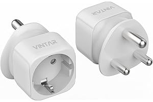 VINTAR 1PC Adaptateur de Voyage France vers Afrique du Sud, Adaptateur de Prise Europe vers Afrique du Sud pour Afrique du Sud, Mozambique, Bhoutan, Namibie, Botswana, Certification CE Type M