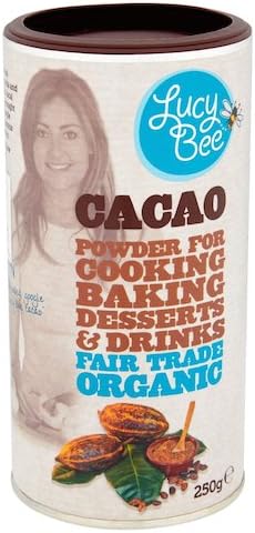 Lucy Bee Organic Fair Trade Cacao Powder 250g (Pack of 4)