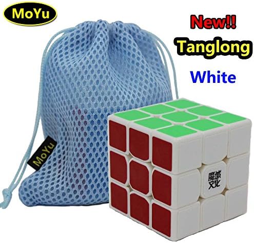 New MoYu TangLong 3 Layer Magic Cube Speed Puzzle Cube smooth turning Cube Toy Magic Cube (White) + One Cube Bag