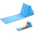 Clefairy Foldable Soft Inflatable Beach Mat Festival Camping Leisure Lounger Back Pillow Cushion Chair Seat Air Bed Travel Mattress Perfect for Reading, Camping Outdoor