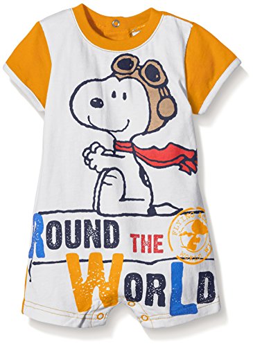 Peanuts Baby Boys 0-24m Snoopy Romper, Orange (Paprika), 12-18 Months (Manufacturer Size:18 Months)