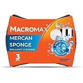 Macro Max Mercan Bulaşık S&uuml;ngeri 3'l&uuml; Paket, B&uuml;y&uuml;k G&ouml;zenekli Bol K&ouml;p&uuml;k Sağlayan Ergonomik S&uuml;nger
