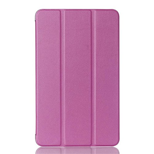 Lederhülle für Samsung Tab A T280 – PU Leder Flip Case Cover Folio Schutzhülle für Samsung Galaxy Tab A (2016) 17,8 cm (7 Zoll) SM-T280 Leder Tasche Hülle Skin Schale (Lila) - 2