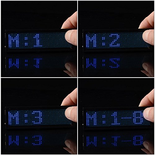 Wiederaufladbare blaue LED Programmierbare Badge Display mit USB Programmier LD411 - 7