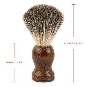 QSHAVE 100% Best Original Pure Badger Hair Shaving Brush Handmade with Handle on Wood. High Quality Resin Handle… - Image 7