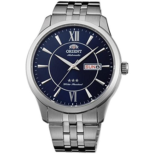 Orient Herren-Armbanduhr 43mm Armband Edelstahl + Gehuse Automatik Zifferblatt Blau Analog FAB0B001D9 Orient Herren-Armbanduhr 43mm Armband Edelstahl + Gehuse Automatik Zifferblatt Blau Analog FAB0B001D9