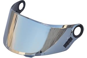 Shkalacar Visera Casco, Lente para Cascos de Moto, Helmets Lens Anti-UV Anti-Scratch Wind Shield Cascos Reemplazo de Visera de Lente para LS2 FF358 FF396 Gris/Plata/Transparente