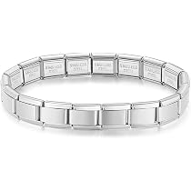 Quiges - Modulo Charm A Cuore Azzurro Per Bracciale Italian Links – Ciondolo 9mm In Stile Italiano Per Gioielli Fai Da Te