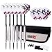 Produktbild ONE80 Dartpfeile,6 Stück Steel Darts Pfeile Set mit 3 Flights / 1 Dart Bag / 1 Flight Protector / 1 Dart Tool,22 Gramm (20 Gramm Barrel) Profi Steeldarts mit Metallspitze,Darts Steel,dartpfeil,Dart