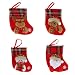 Produktbild Nikolausstrumpf / Weihnachtsstrumpf / Nikolausstiefel / Nikolaussocke / Weihnachtssocke aus Stoff / Weihnachtssocken Geschenkestiefel Tasche 4pcs / Set