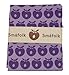 Smafolk Duvet Cover & Pillowcase Set with Apple Print (Light Purple, One Size)