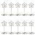 Produktbild OULII 10pcs Foto Halter Karte Papier Hinweis Clip Hochzeit Ort Name Card Inhaber Pentagon Form Party Favors (Silber)