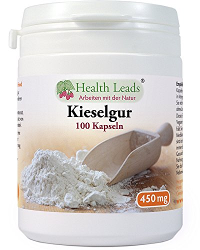 Preisvergleich Produktbild Kieselgur (Lebensmittelqualität) x 100 Gelatinekapseln (100% ohne Zusatzstoffe!)