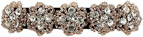 Fashion Women's Rhinestones Belt,Handmade Inlaid Crystal Elastic Stretch Waist Band Dress Coat Decoration-B 68cm(27inch)