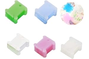 ZARRS Bobinas de Hilo de Plástico,100 Piezas Tarjetas Organizadoras de Hilo de Bordar para Accesorios de Máquina de Coser,5 Colores Surtidos