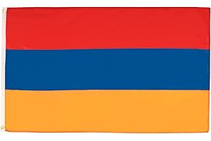 AZ FLAG - Armenia Flag - 3x5 Ft - Light Polyester Armenian Banner with Two Brass Eyelets - Fade Resistant - Vivid Colors - 3' x 5' Feet - 150x90 Cm