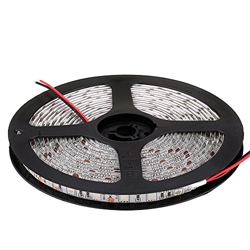 MAIKAIRUI Flexible Led -Streifen, 5M 300LED 60SMD/M 5050 LED Leiste Strip Streif Wasserdicht (Warm Weiß) - 2