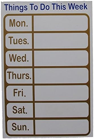 "Things To Do This Week" Fridge Magnet / Whiteboard / memoboard 300mm x 200mm, nearly A4