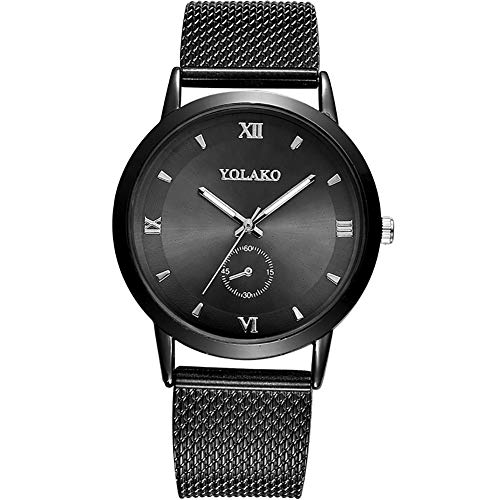 Bestforever21 Montre-Bracelet décontractée à Quartz Simple - Montre-Bracelet à Bande Large et magnétique en Silicone pour Femmes