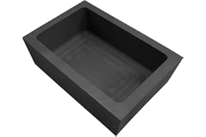 Lormuzi High Purity Graphite Ingot Mold 190ML-1700g(Copper) Gold-Silver-Aluminum-Copper-Brass-Zinc-Lead Alloy Metal Casting Mould