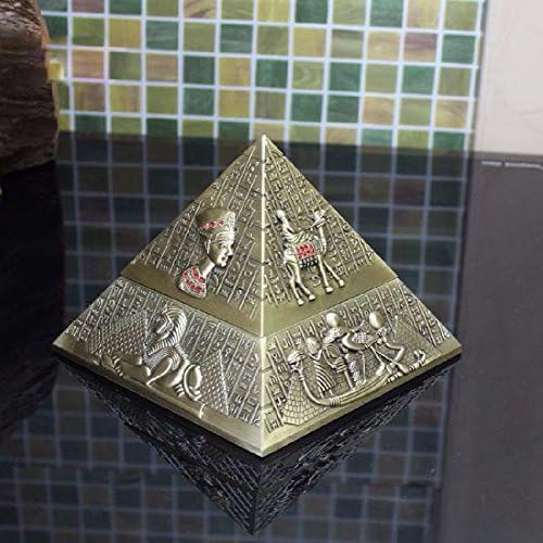 WAWZJ KTV creative living fashion ashtray, diamond Pyramid tin ashtray,A