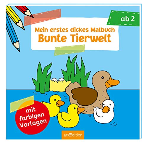 Mein erstes dickes Malbuch Bunte Tierwelt (Malbuch ab 2 Jahren)