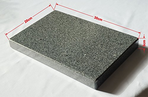 Rechteckiger Grillstein aus Granit für den eckigen Grill – 30x20x3cm - 3